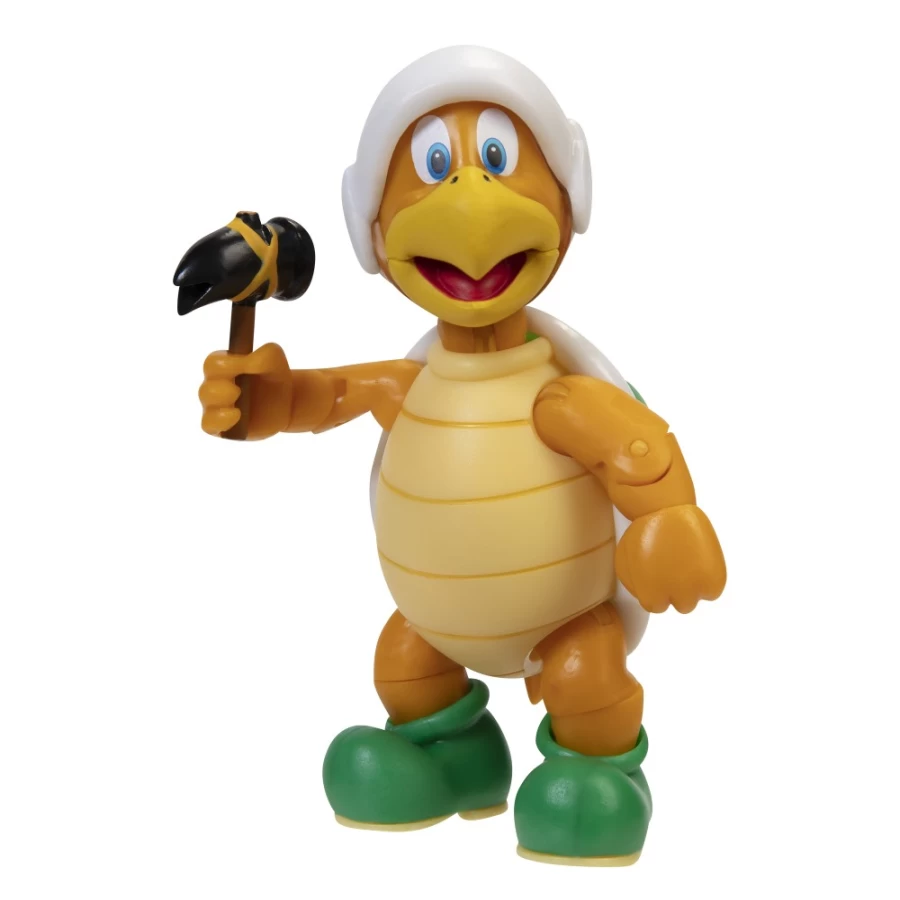 Super Mario Hammer Bro 4-Inch Poseable Action Figure with Hammer – Articulated Collectible Toy
