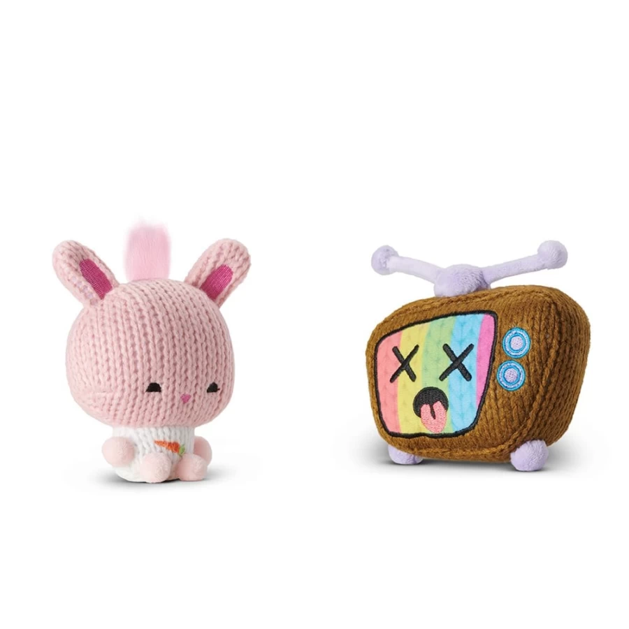 ami-amis Bunni & Telly 4-Inch Plush Toy 2-Pack - Soft Stuffed Animal Figures