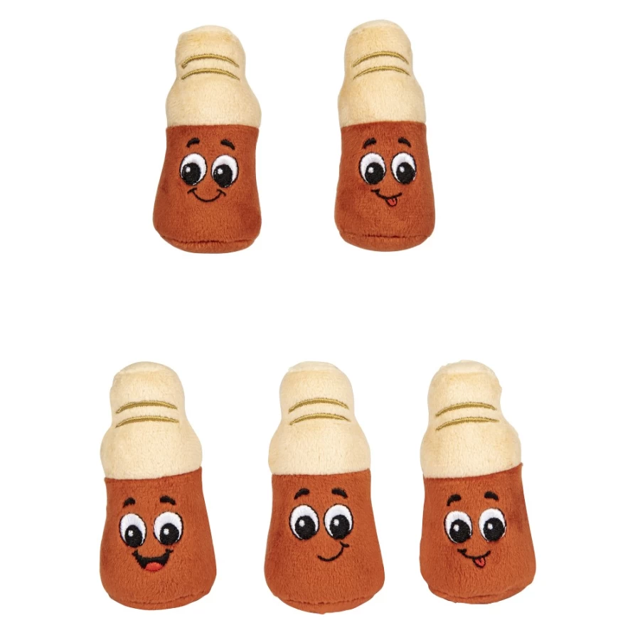 Haribo Happy Cola Mini Plush Stuffed Toys 5-Pack - Soft Plushie Collectibles for Kids and Fans