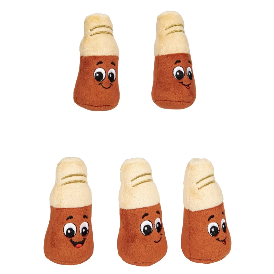 Haribo Happy Cola Mini Plush Stuffed Toys 5-Pack - Soft Plushie Collectibles for Kids and Fans