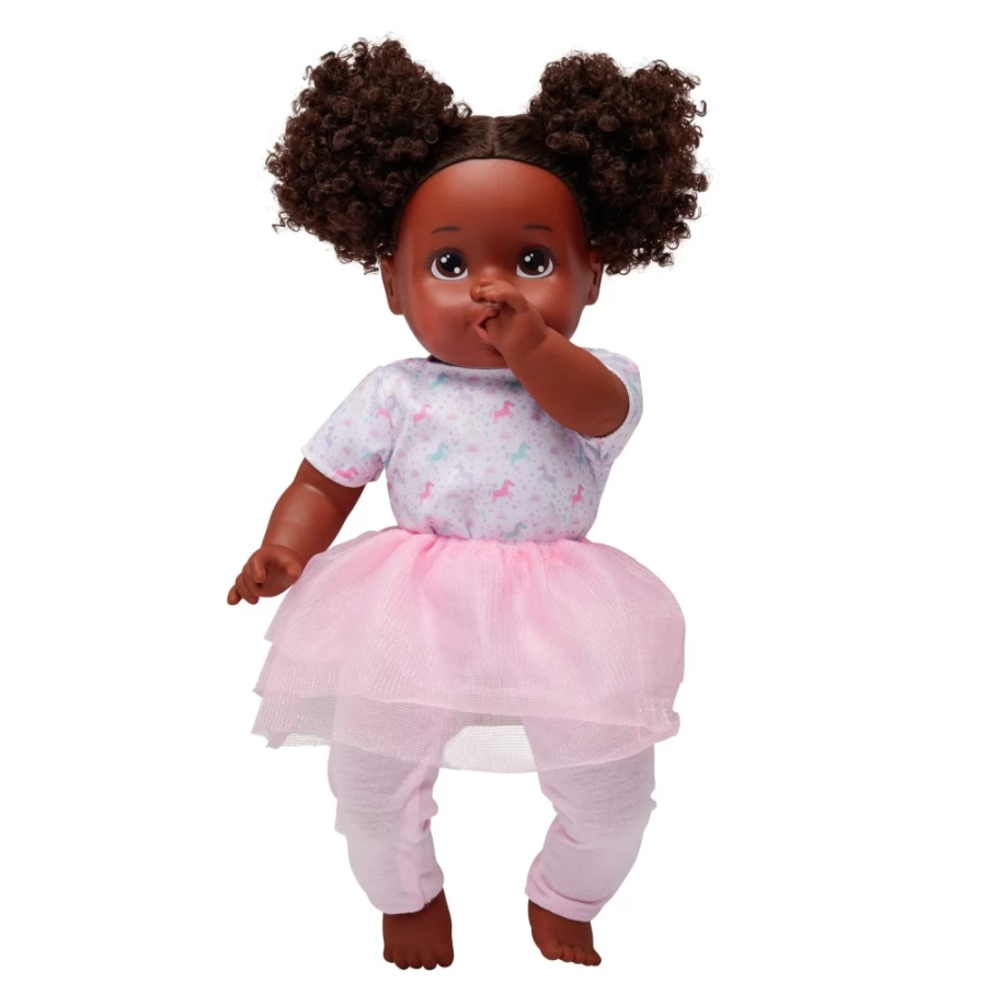 "Perfectly-Cute My Sweet Toddler Girl Doll with Dark Brunette Hair & Brown Eyes"