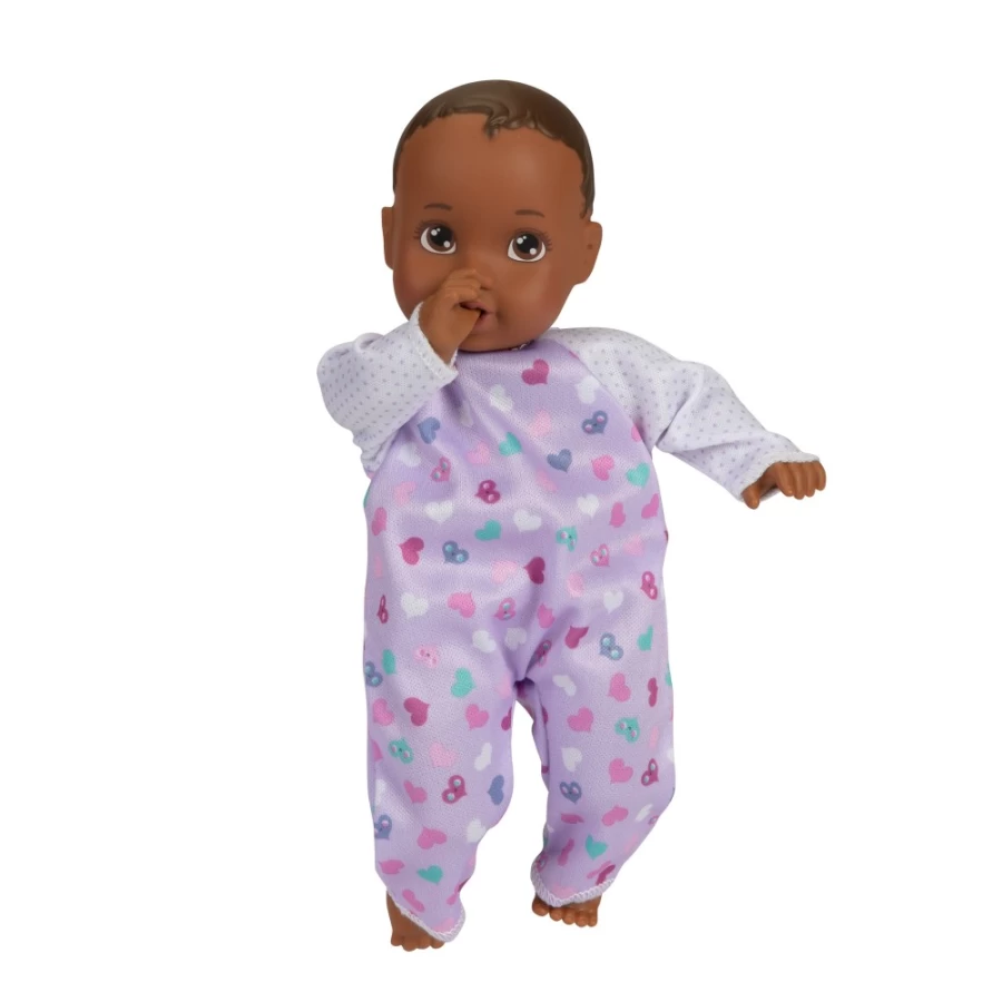 "Perfectly-Cute 8 Inch Dark Brunette Baby Doll with Brown Eyes - Outfit May Vary"