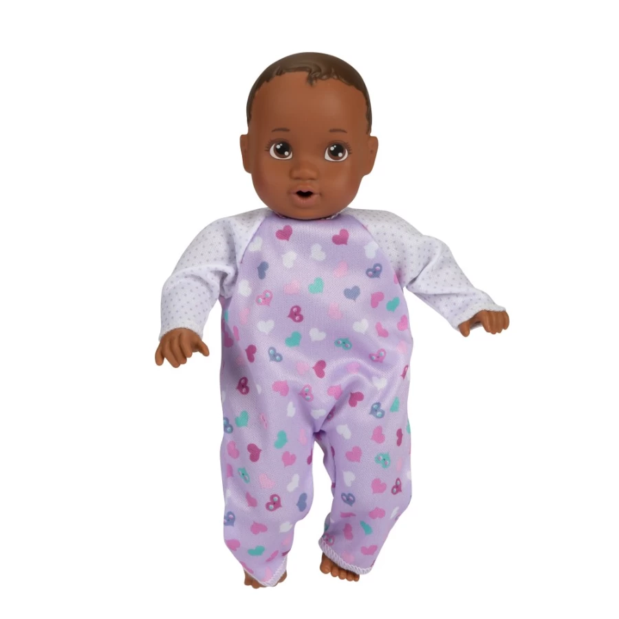 "Perfectly-Cute 8 Inch Dark Brunette Baby Doll with Brown Eyes - Outfit May Vary"
