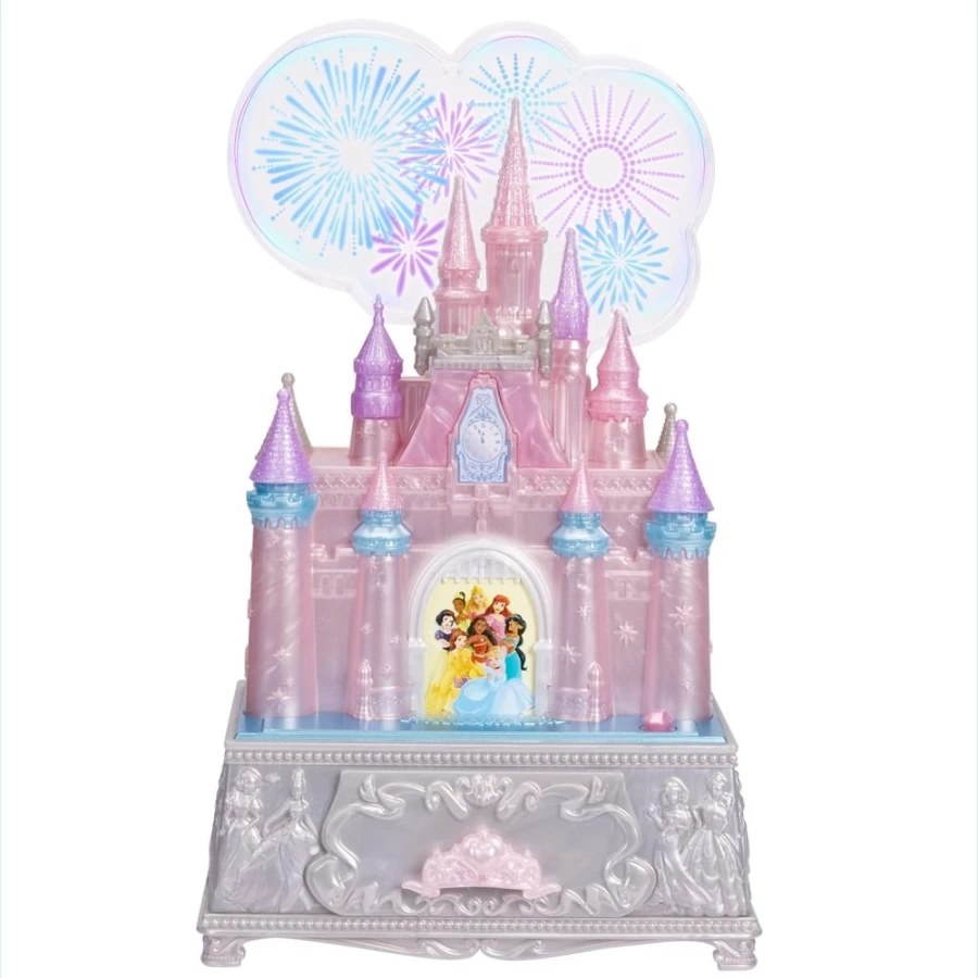 Disney Princess Wishes 100th Celebration Castle Jewelry Box for Girls - Collectible Musical Trinket Storage