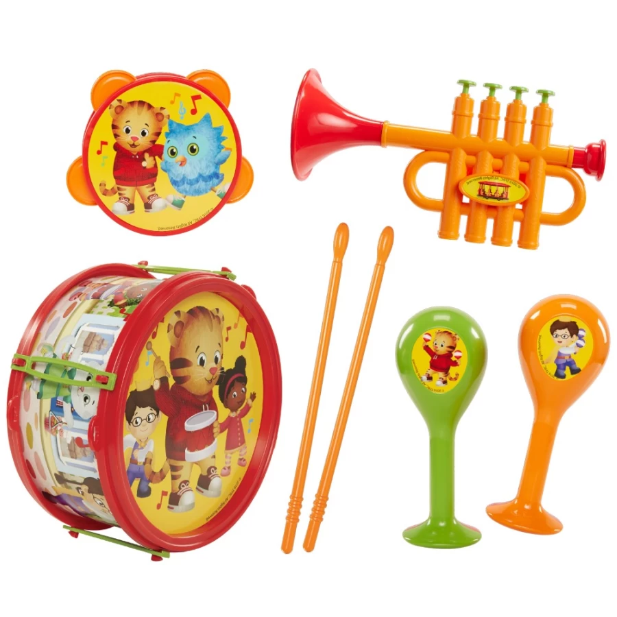 Jack Logo 7-Piece Musical Instrument Playset for Kids - Band Set with Percussion, Woodwind & Rhythm Toys