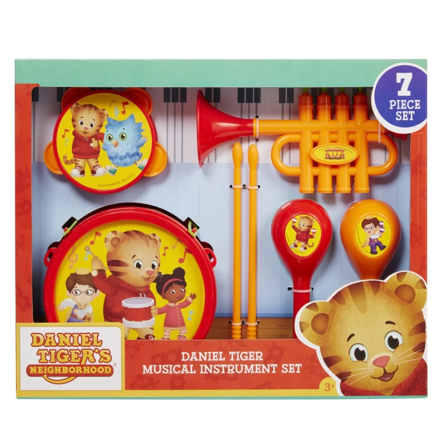 Jack Logo 7-Piece Musical Instrument Playset for Kids - Band Set with Percussion, Woodwind & Rhythm Toys