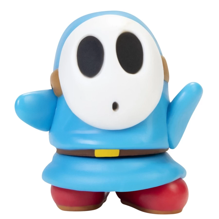 "Super Mario Light Blue Shy Guy 2.5-Inch Articulated Action Figure – Collectible Toy"