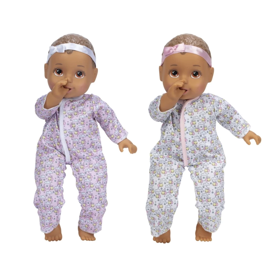 Perfectly-Cute 14" Twin Girl Dolls - Brunette Hair & Brown Eyes - My Sweet Baby Twins Collection
