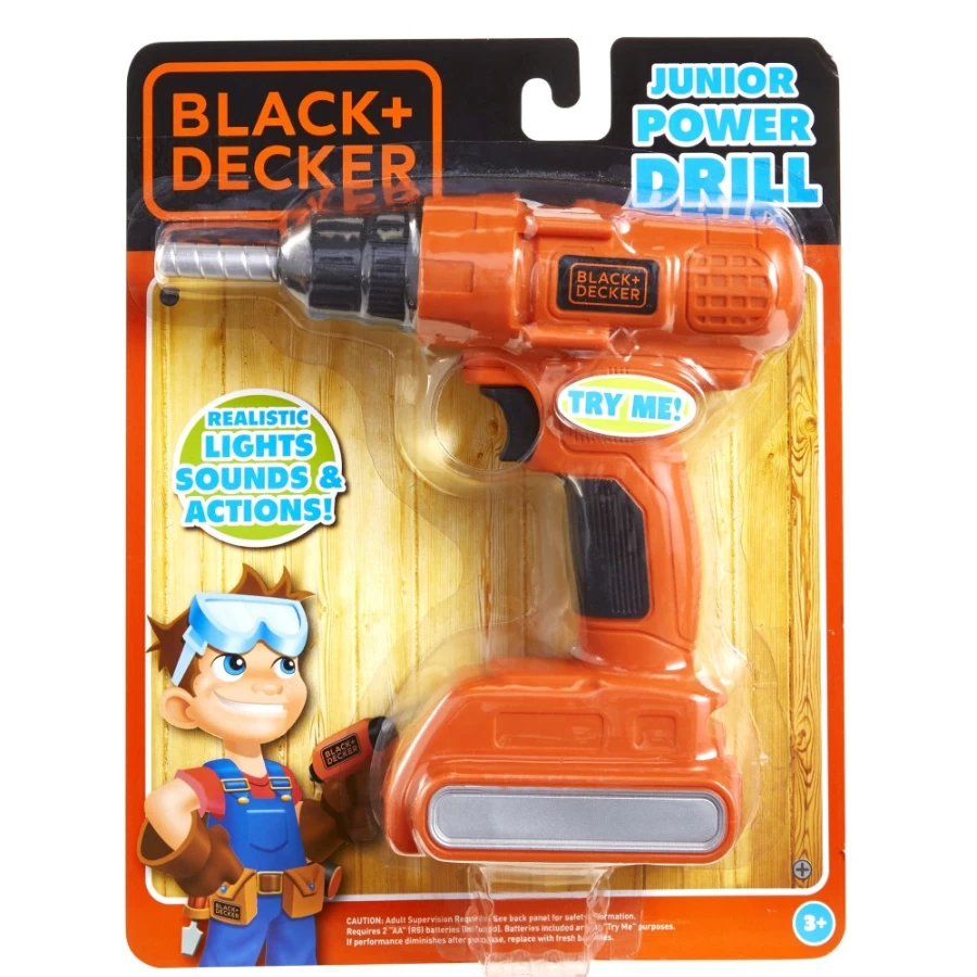 Black+Decker Junior Electronic Power Drill for Kids - Safe & Fun DIY Tool