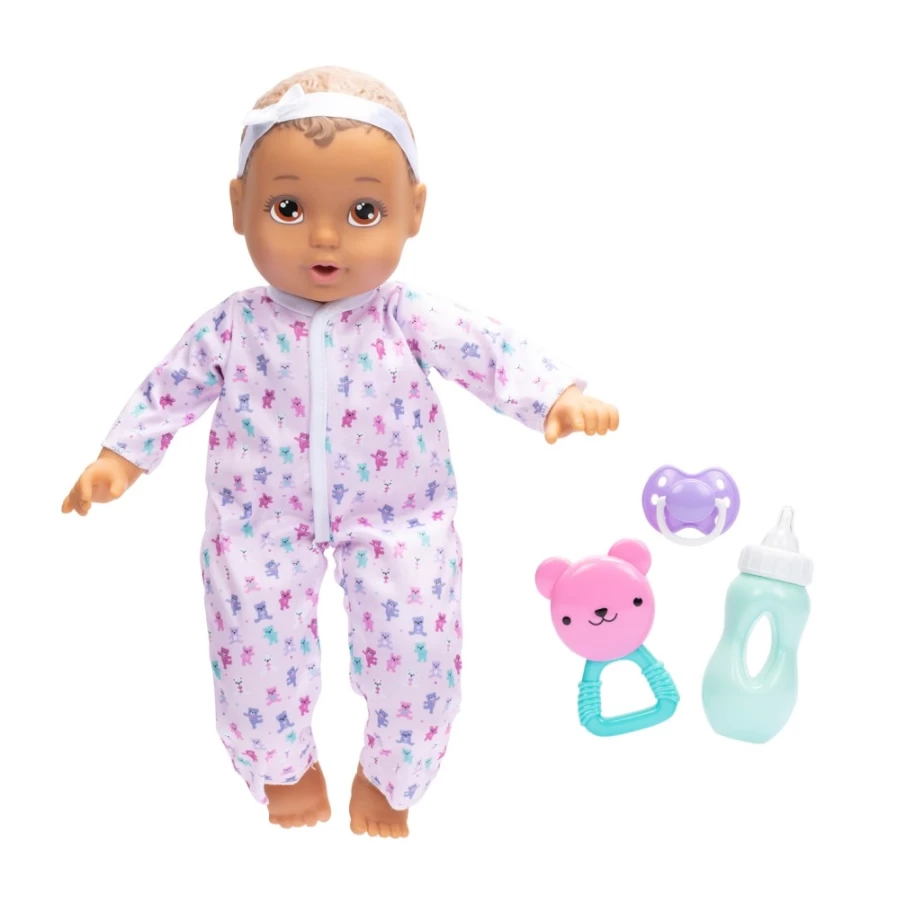 "Perfectly-Cute Brunette Girl Doll with Brown Eyes for Cuddling & Caring"