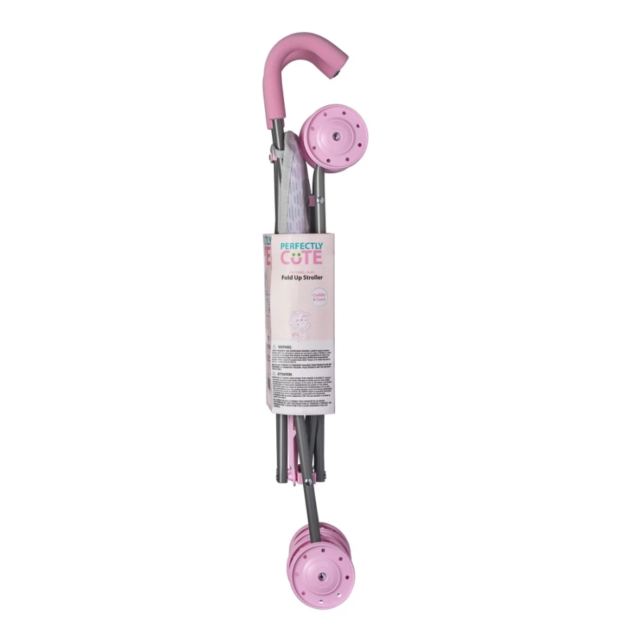 "Perfectly-Cute Compact Fold-Up Stroller for Easy Travel & Storage"