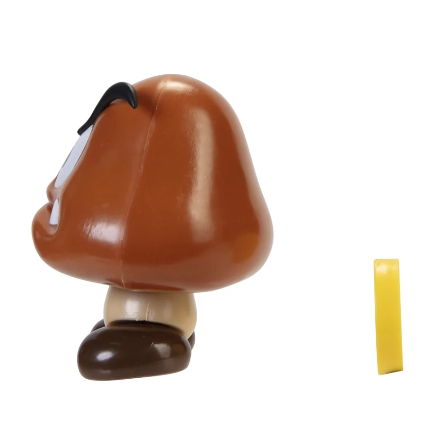 Super Mario Goomba with Coin 4-Inch Poseable Action Figure – Articulated Collectible Toy