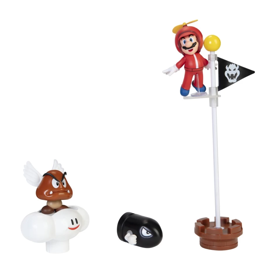 Super Mario 2.5 Inch Cloud Diorama Set - Official Collectible 3D Scene