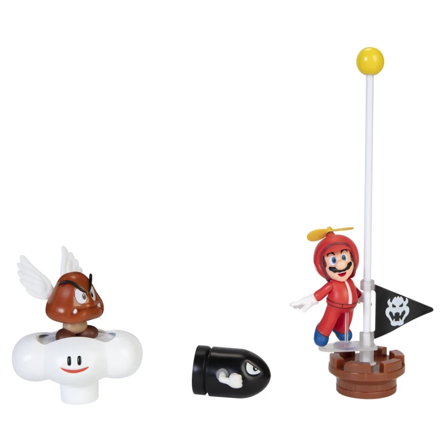 Super Mario 2.5 Inch Cloud Diorama Set - Official Collectible 3D Scene