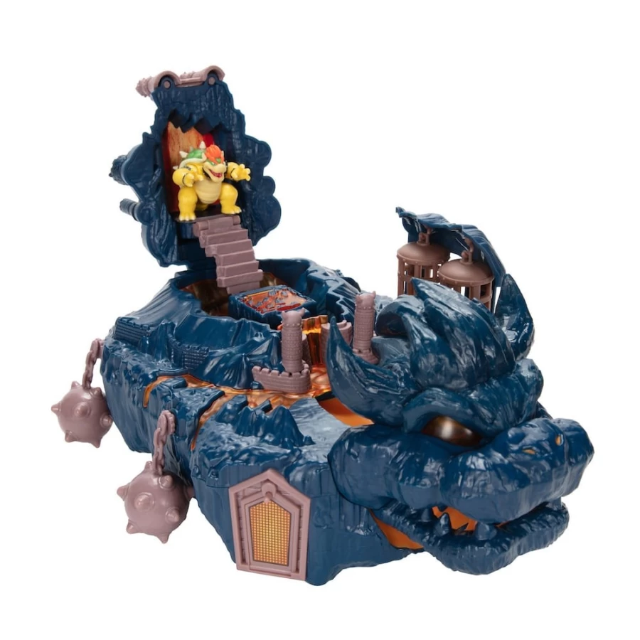 Super Mario Bros Bowser's Island Castle Playset - Official 1:1 Scale Adventure Toy for Kids