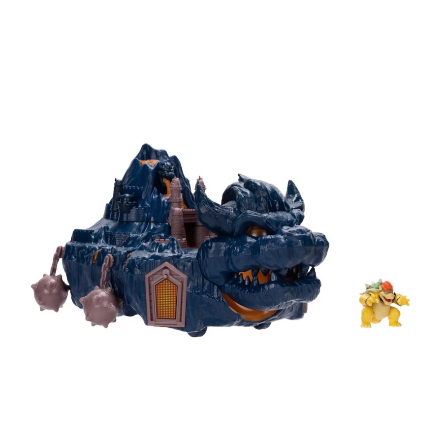 Super Mario Bros Bowser's Island Castle Playset - Official 1:1 Scale Adventure Toy for Kids