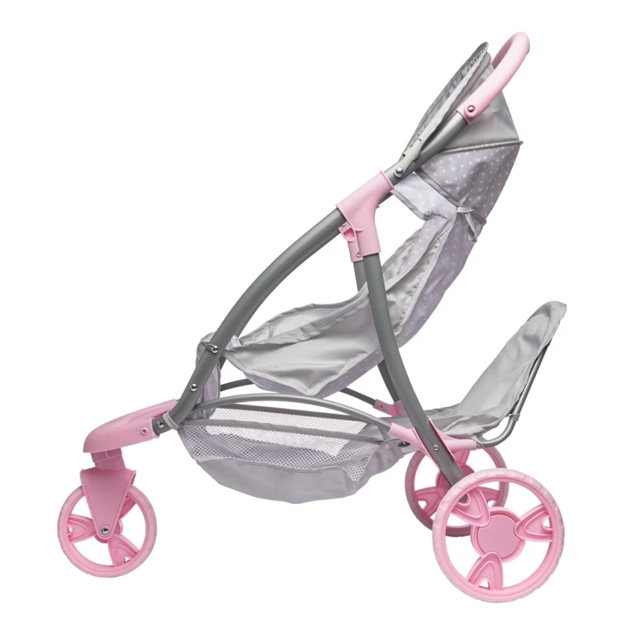 "Perfectly-Cute Double Stroller for Twins - Lightweight Side-by-Side Baby Stroller with Adjustable Canopy"
