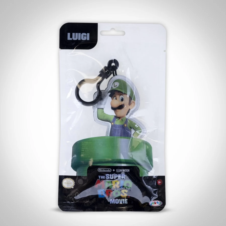Super Mario Bros Luigi Plush Toy - Hanger Plushie for Fans, Collectible Stuffed Character Gift